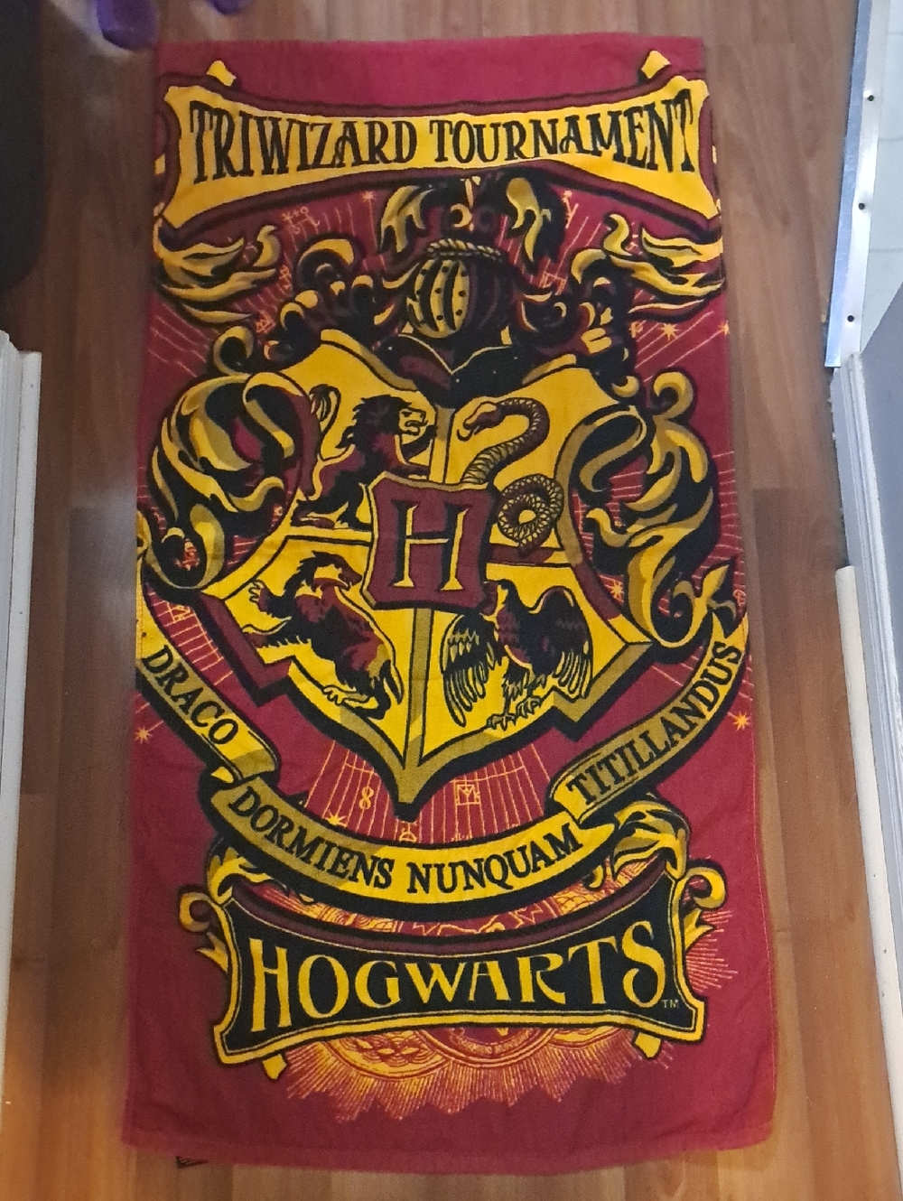 Hogwarts Triwizard Tournament Red & Yellow Beach Towel
